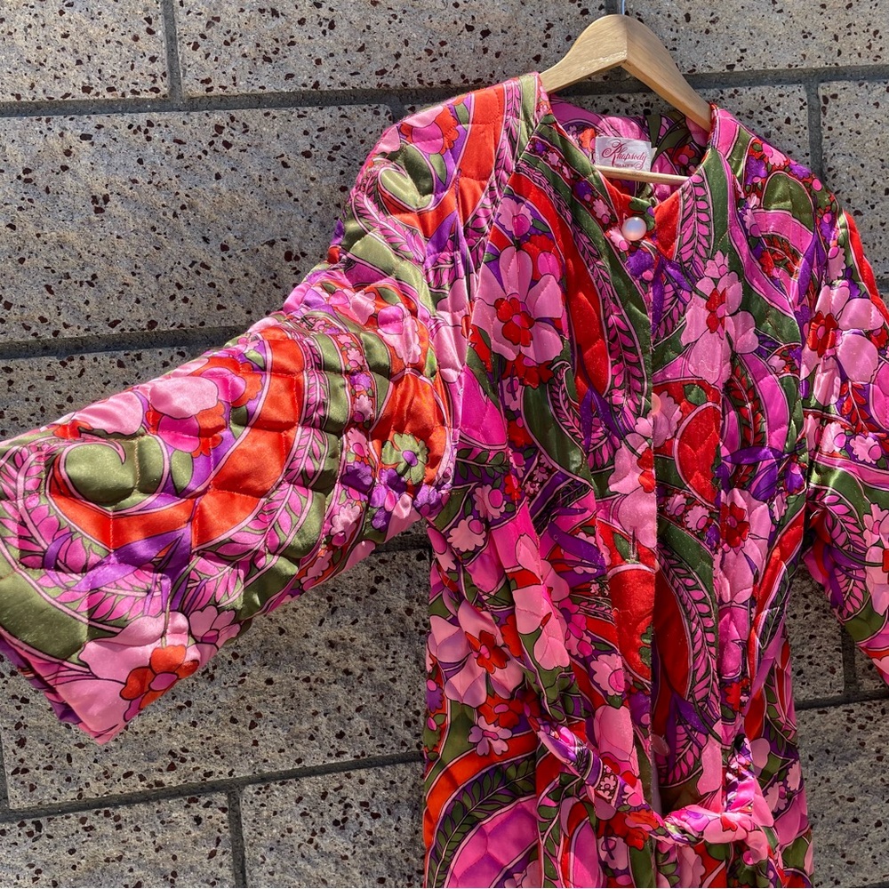 Vintage Pink Floral Robe